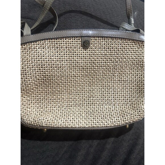 Vintage John Romain Handbag Purse‎ Woven Straw Wicker and Leather 1970's - Picture 3 of 15